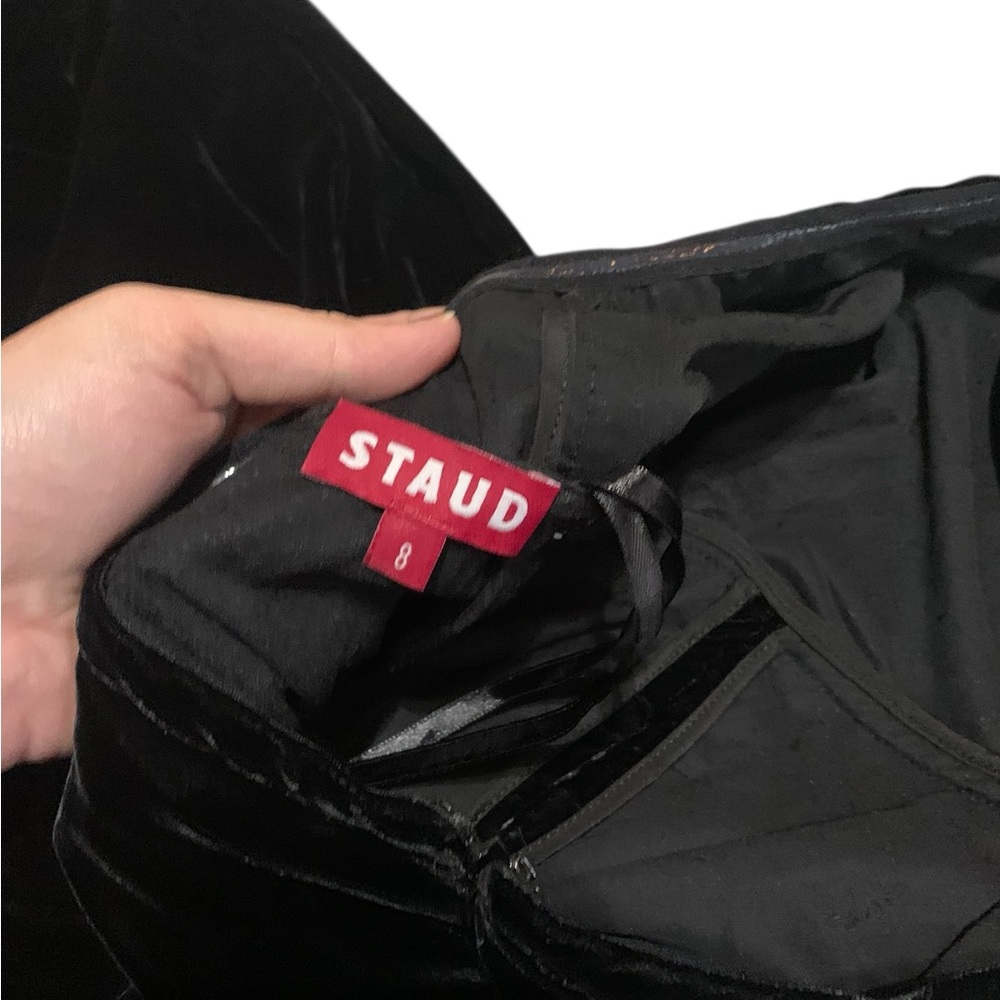 Staud Black Velvet Andreas Hakter Jumpsuit NWT size 8 retails for $450 - Picture 5 of 6